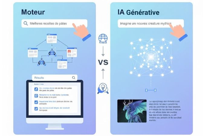 Moteur de recherche vs IA générative